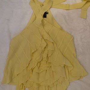 Robert Rodriguez yellow silk top